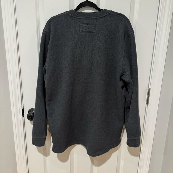 Men's Grey Waffle Fleece Henley‎ - Size XL Tall - Picture 12 of 13